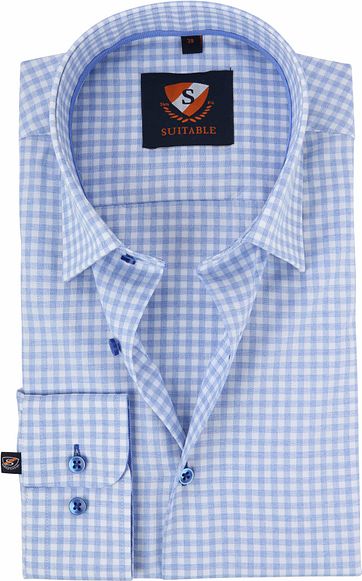 Suitable Shirt HBD Blue Checks