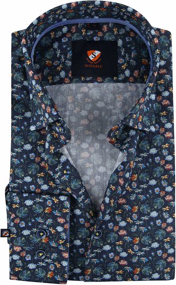 Suitable Shirt HBD Bouqet Navy