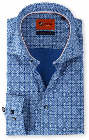 Suitable Shirt Kobalt Print 61-08