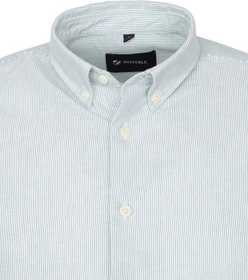 Suitable Shirt Max Stripes Dark Green