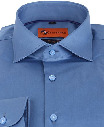 Suitable Shirt Skinny Fit Blue