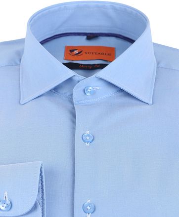 Suitable Shirt Skinny Fit Light Blue