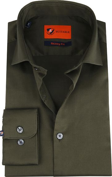 Suitable Shirt Skinny-Fit Olive