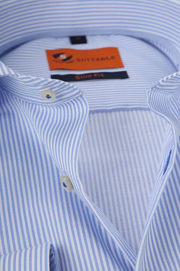 Suitable Shirt Stripes Blue