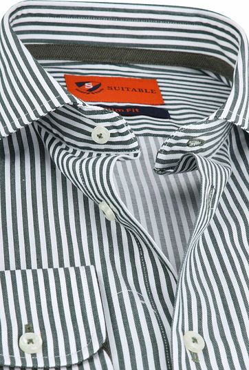 Suitable Shirt Wesley Stripes Green