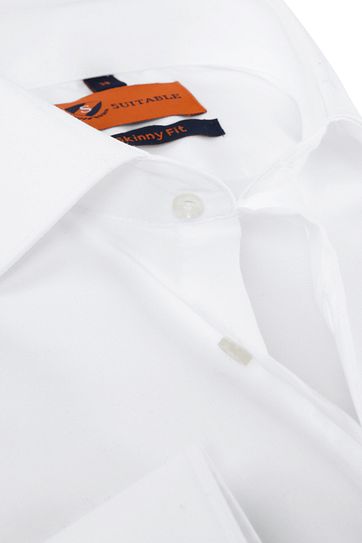 Suitable Shirt White Skinny Fit