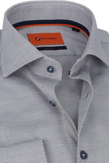 Suitable Shirt WS Stipes Dark White