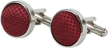 Suitable Silk Cufflinks Bordeaux