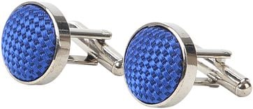 Suitable Silk Cufflinks Cobalt