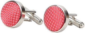 Suitable Silk Cufflinks Coral