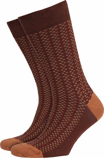 Suitable Socks Brown Stripes