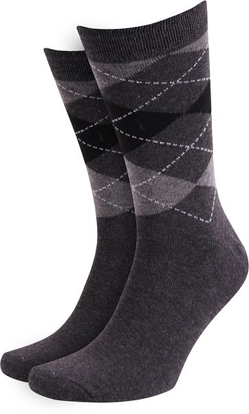 Suitable Socks Checkered Dark Grey
