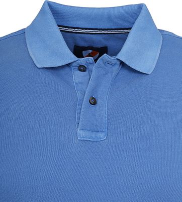 Suitable Stone Wash Polo Blauw