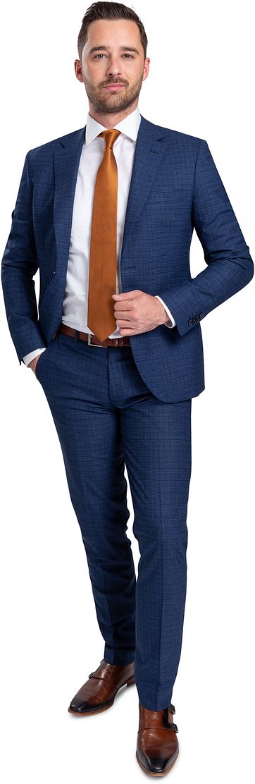 Suitable Strato Anzug Dunkelblau Dessin