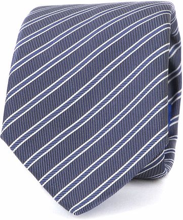 Suitable Stropdas Progetto Stripe Navy