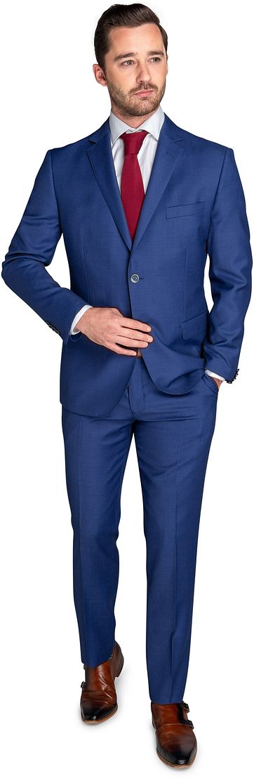 Suitable Suit Lucius Birdseye Indigo