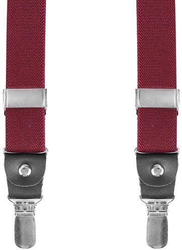 Suitable Suspenders Bordeaux Red