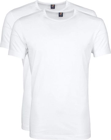 Suitable T-shirt 2-Pack O-Hals Weiß