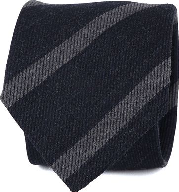 Suitable Tie Stripes Dark Grey