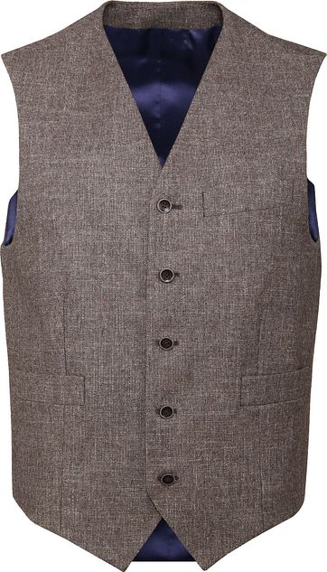 Suitable Tollegno Waistcoat Melange Camel