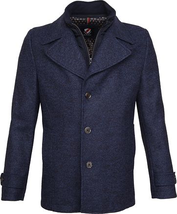 Suitable Turijn Coat Blauw