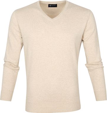 Suitable Vini Pullover V-Hals Beige