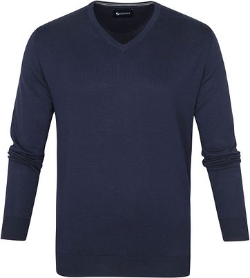 Suitable Vini Pullover V-Hals Navy