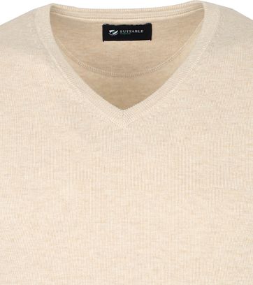 Suitable Vini Pullover V-Neck Beige
