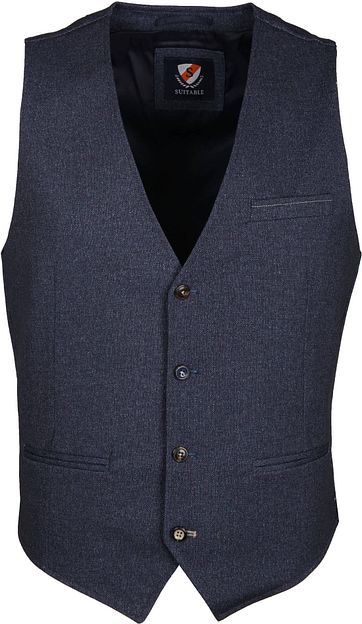 Suitable Waistcoat Jersey Indigo