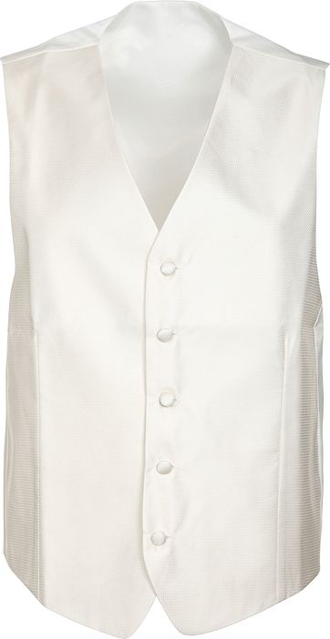 Suitable Wedding Waistcoat V-Design Off-White