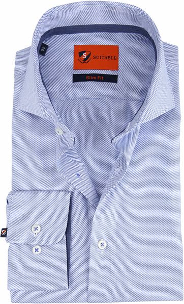 Suitable Wesley Shirt Dessin Blue