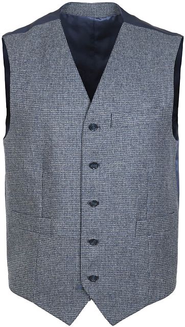 Suitable Weste Marzo Karo Dunkelgrau