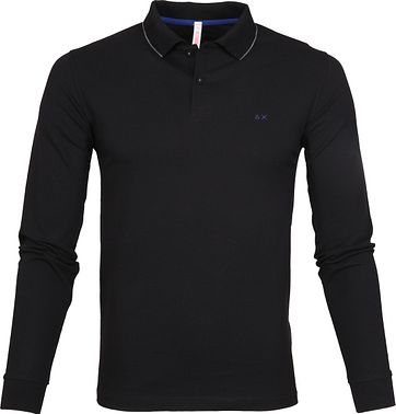 Sun68 LS Poloshirt Zwart