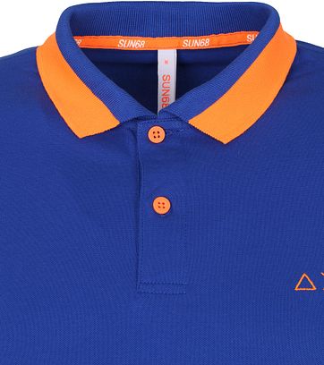 Sun68 Polo Big Stripes Blauw