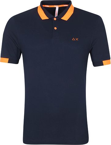 Sun68 Polo Big Stripes Donkerblauw