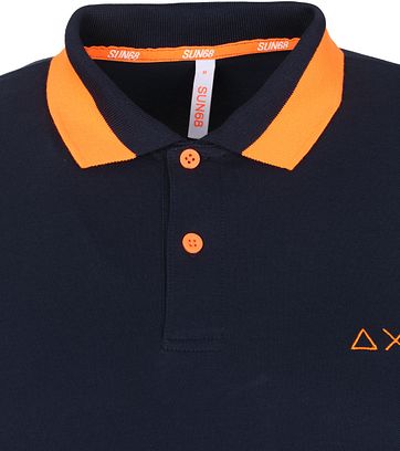 Sun68 Polo Big Stripes Donkerblauw