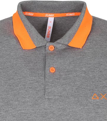 Sun68 Polo Shirt Big Stripes Grey