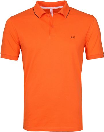 Sun68 Polo Small Stripe Orange SF