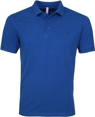 Sun68 Polo Vintage Solid Royal Blue