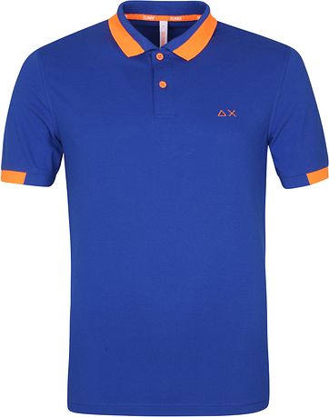 Sun68 Poloshirt Big Stripes Blau