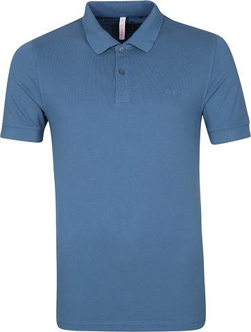 Sun68 Poloshirt Cold Dye Blau