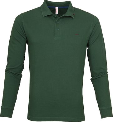 Sun68 Poloshirt LS Vintage Gr&uuml;n