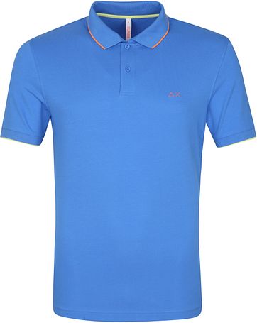 Sun68 Poloshirt Small Stripes Blau