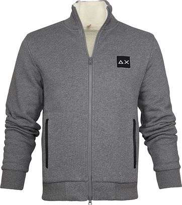 Sun68 Zipvest Quilted Grijs