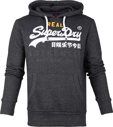 Superdry Authentic Tri Hoodie Dark Grey