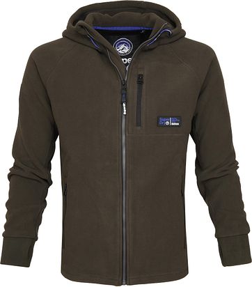 Superdry Cardigan Polar Fleece Army