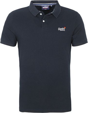 Superdry Classic Pique Polo Donkerblauw
