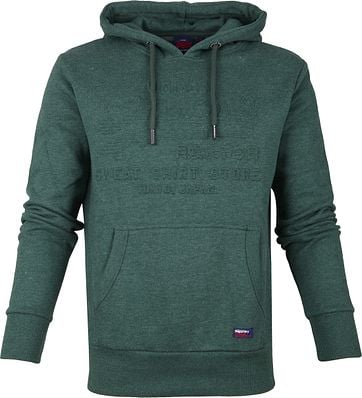 Superdry Embossed Hoodie Dunkelgrün