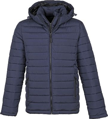 Superdry Fuji Hooded Jas Donkerblauw