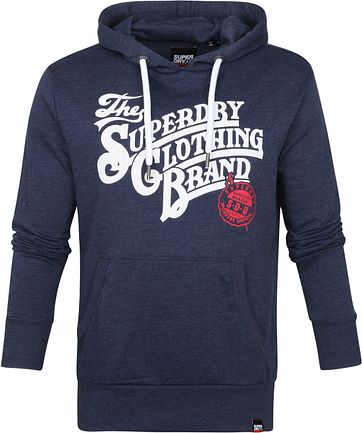 Superdry Hoodie Gasoline Donkerblauw